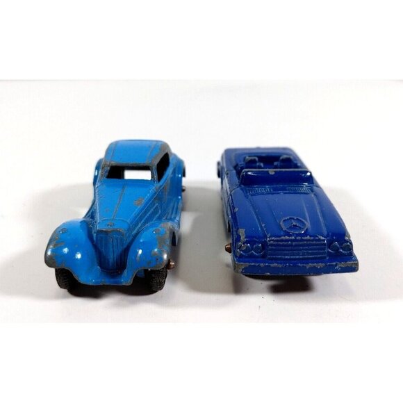 Vintage Tootsie Toy Mercedes Benz 450 SL Blue Convertible & 939 Mercedes - Picture 1 of 6
